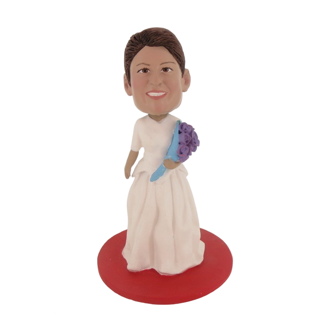 Picture of Custom Bobblehead Doll: White Wedding Dress Woman