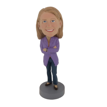 Picture of Custom Bobblehead Doll: Purple Jacket Girl