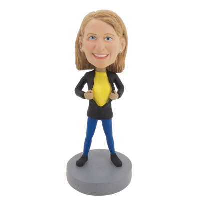 Picture of Custom Bobblehead Doll: Girl with Black Suit
