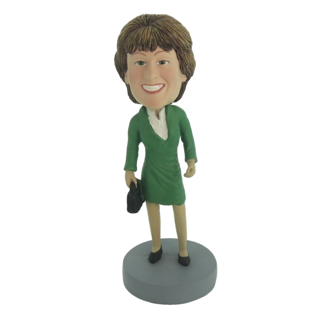 Picture of Custom Bobblehead Doll: Green Dress Woman