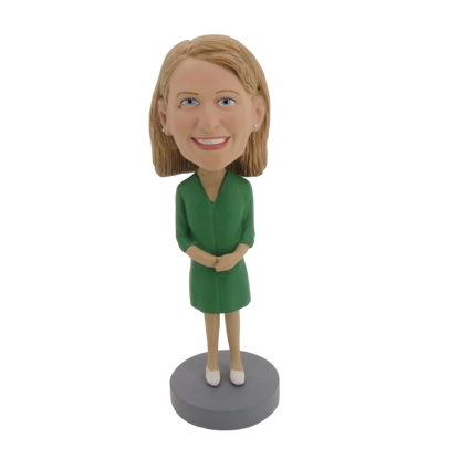 Picture of Custom Bobblehead Doll: Green Dress Girl