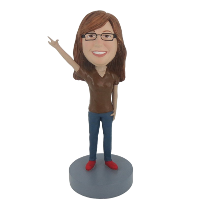Picture of Custom Bobblehead Doll: Brown Sleeves Woman
