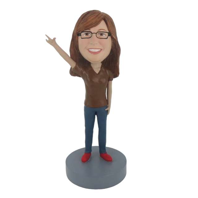 Picture of Custom Bobblehead Doll: Brown Sleeves Woman