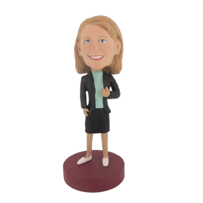Picture of Custom Bobblehead Doll: Black Jacket Woman