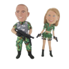 Picture of Custom Bobblehead Doll: Military Couple With Weapons
