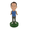 Picture of Custom Bobblehead Doll: Casual Man In Blue Vest