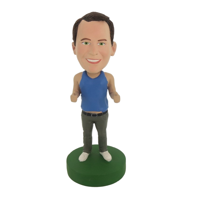 Picture of Custom Bobblehead Doll: Casual Man In Blue Vest