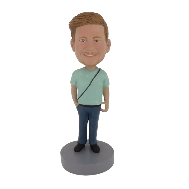 Picture of Custom Bobblehead Doll: Casual Man With A Bag