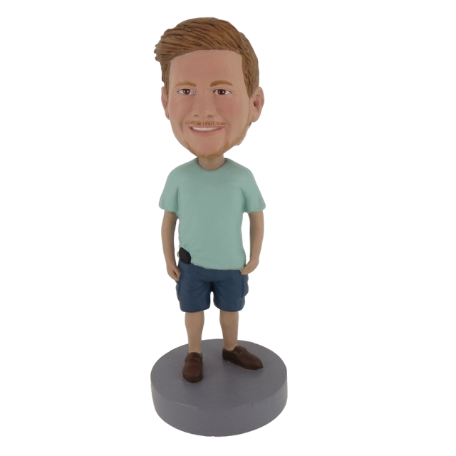 Picture of Custom Bobblehead Doll: Casual Man With Nice Smiles