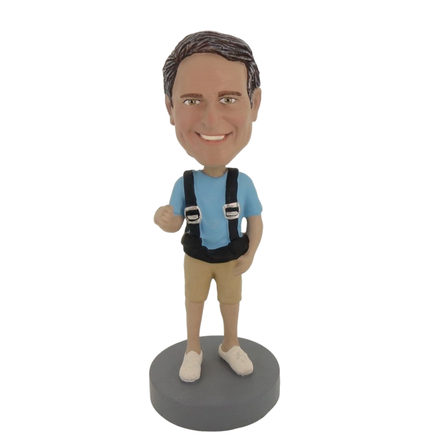 Picture of Custom Bobblehead Doll: Casual Man With Strap
