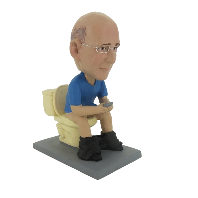 Picture of Custom Bobblehead Doll: Male Sitting On The Toilet