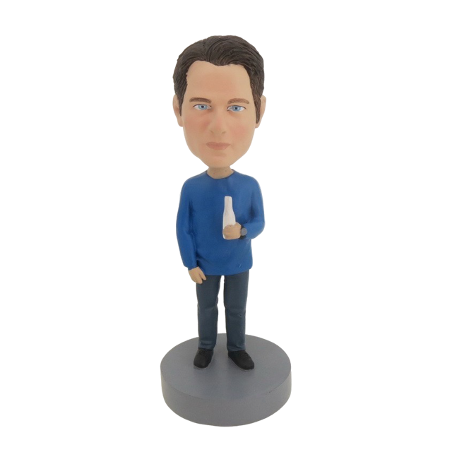 Picture of Custom Bobblehead Doll: Man Holding Some Drink
