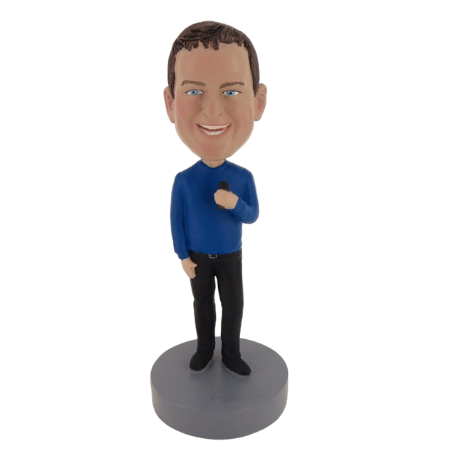 Picture of Custom Bobblehead Doll: Smiling Casual Man
