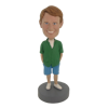 Picture of Custom Bobblehead Doll: Young Casual Man In Green
