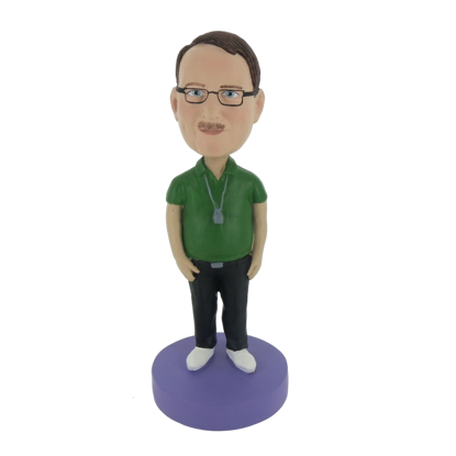 Picture of Custom Bobblehead Doll: Referee With Green Shirt