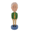Picture of Custom Bobblehead Doll: Old Casual Man In Green With Tie