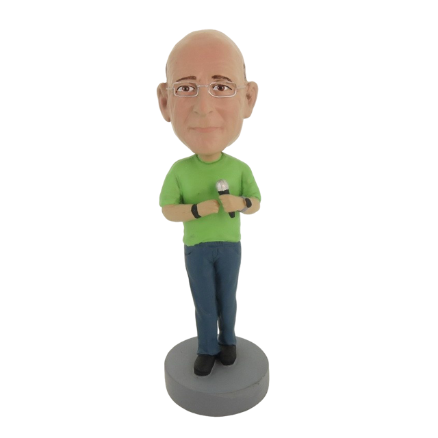 Picture of Custom Bobblehead Doll: Man With Microphone