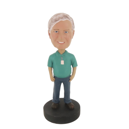 Picture of Custom Bobblehead Doll: Older Man In Casual Style Clothing