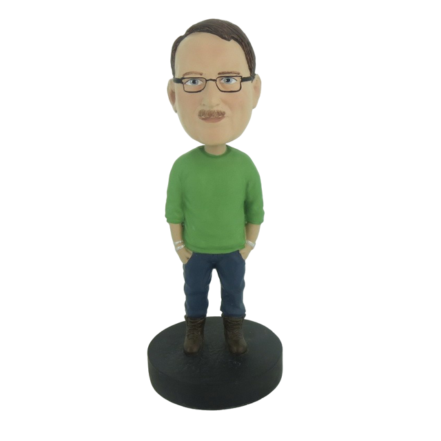Picture of Custom Bobblehead Doll: Man In Green Coat