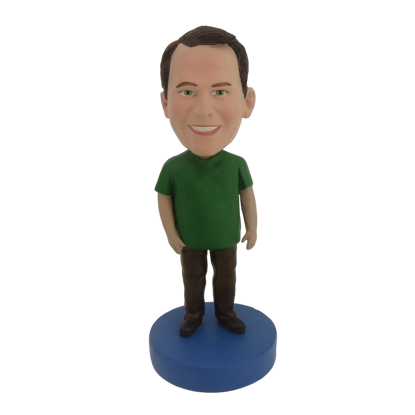 Picture of Custom Bobblehead Doll: Man In Green And Black
