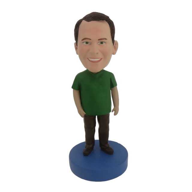 Picture of Custom Bobblehead Doll: Man In Green And Black