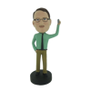 Picture of Custom Bobblehead Doll: Casual Man With Something In Left Hand Up