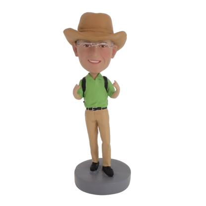 Picture of Custom Bobblehead Doll: Cowboy In Brown Hat