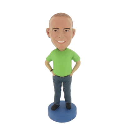 Picture of Custom Bobblehead Doll: Casual Man In Light Green