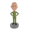 Picture of Custom Bobblehead Doll: Casual Man In Pure Green