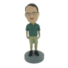 Picture of Custom Bobblehead Doll: Casual Man In Dark Green