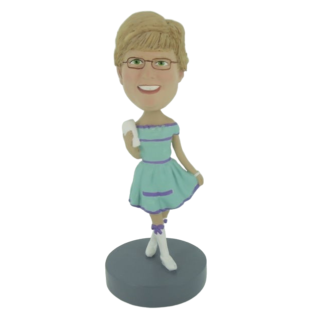 Picture of Custom Bobblehead Doll: Dress Girl with Handbag