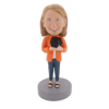 Picture of Custom Bobblehead Doll: Girl Holding Camera