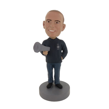 Picture of Custom Bobblehead Doll: Man Holding Horn