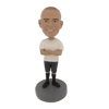 Picture of Custom Bobblehead Doll: Casual Man In White With Hands On The Chest