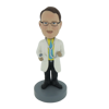 Picture of Custom Bobblehead Doll: Male Doctor Holding Stethoscope