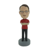 Picture of Custom Bobblehead Doll: Casual Man With Nice Red TShirt