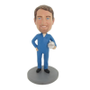 Picture of Custom Bobblehead Doll: Engineer Holding Protective Helmet