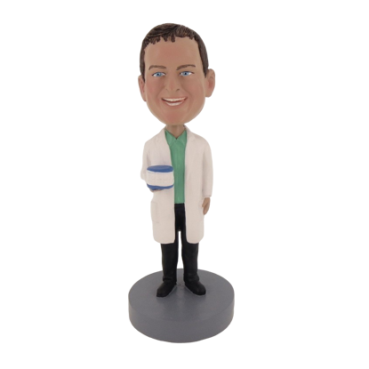 Picture of Custom Bobblehead Doll: Dentist Holding Teeth