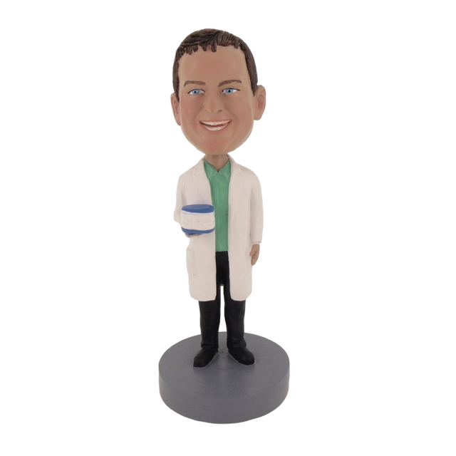 Picture of Custom Bobblehead Doll: Dentist Holding Teeth