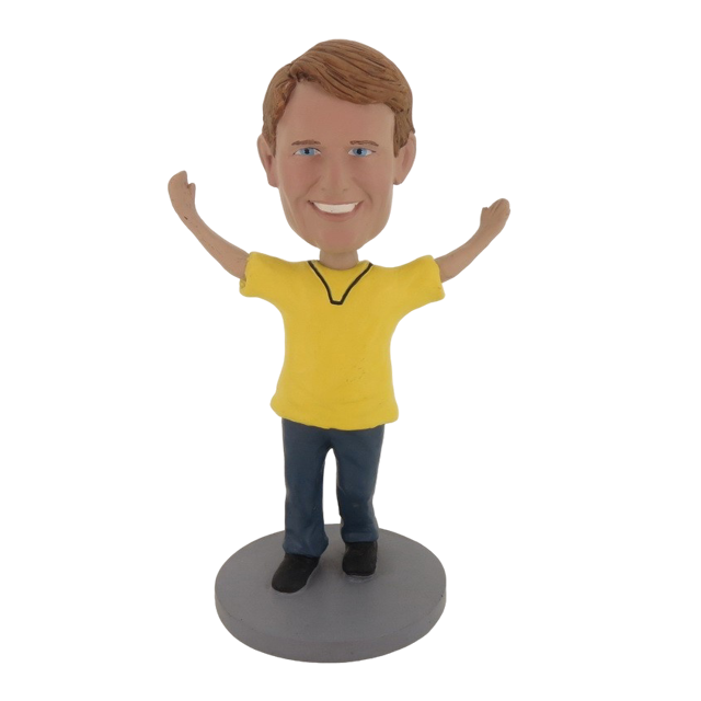 Picture of Custom Bobblehead Doll: Happy Man In Yellow
