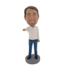 Picture of Custom Bobblehead Doll: Man In Nice Clothing Pointing Out