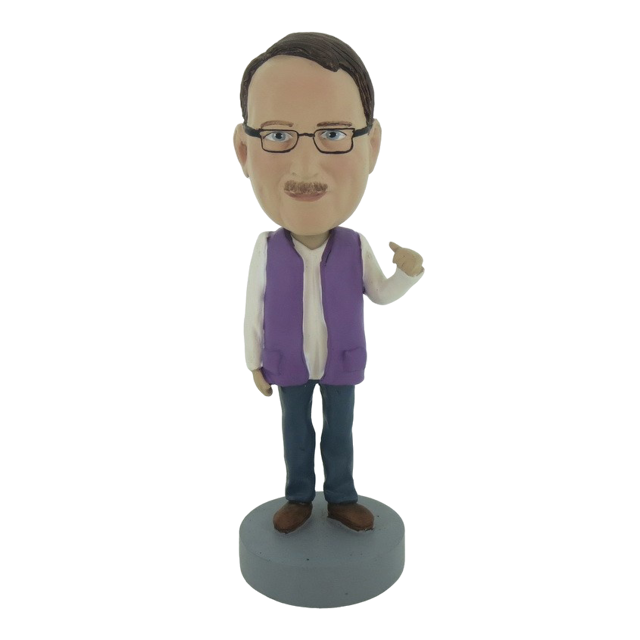 Picture of Custom Bobblehead Doll: Man In Purple Vest
