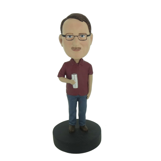 Picture of Custom Bobblehead Doll: Man With A Bottle Of Water