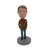 Picture of Custom Bobblehead Doll: Man With Beard In Brown Jacket