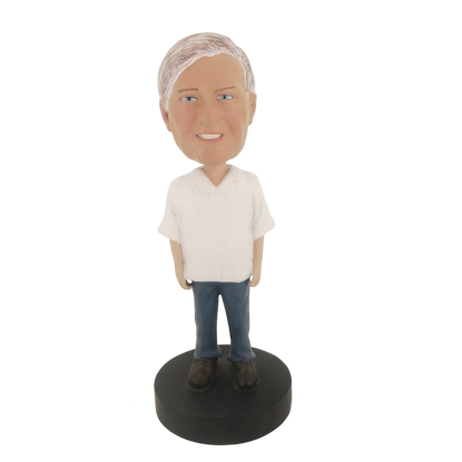 Picture of Custom Bobblehead Doll: Old Man In White TShirt