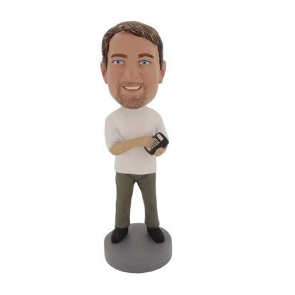Picture of Custom Bobblehead Doll: Man With Calculator In Hand