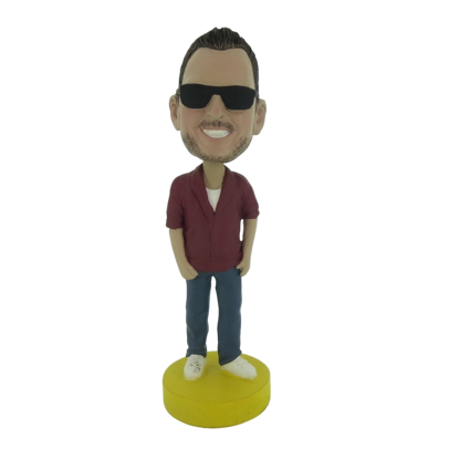 Picture of Custom Bobblehead Doll: Cugar In Darkbrown Jacket