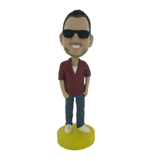 Picture of Custom Bobblehead Doll: Cugar In Darkbrown Jacket