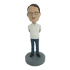 Picture of Custom Bobblehead Doll: Casual Man With Hands Behind
