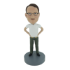 Picture of Custom Bobblehead Doll: Casual Man With Arms Akimbo